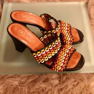CHIC MIHARA Woven Multi-colored Sandals